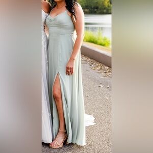 Azazie Dusty Sage bridesmaid Dress